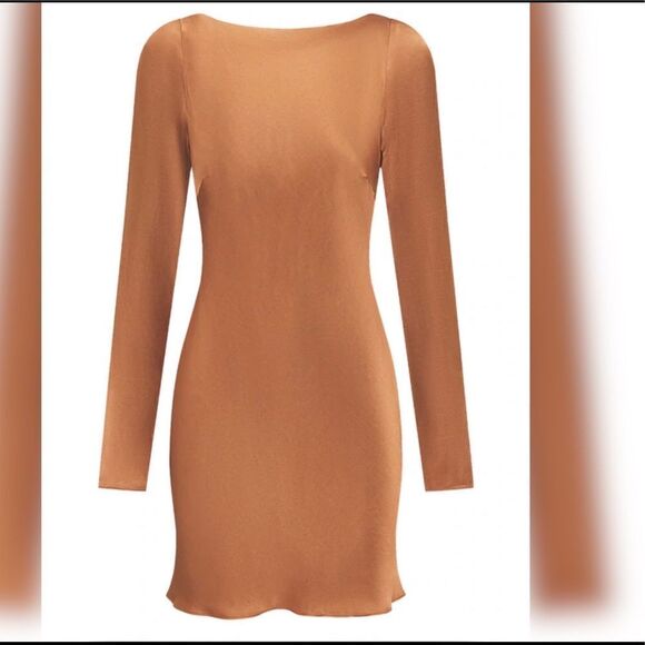 Free People - Shona Joy - LA LUNE LONG SLEEVE BACKLESS MINI DRESS - Picture 5 of 8